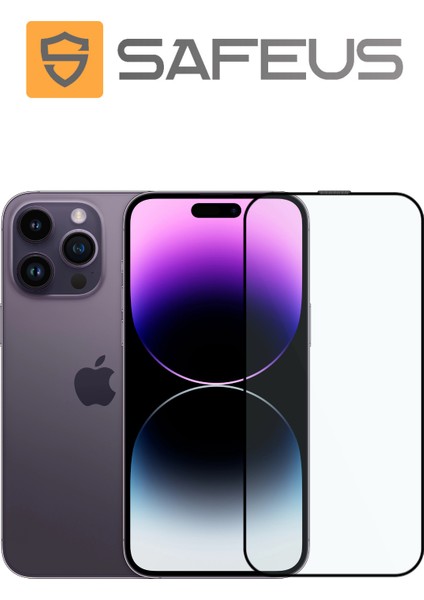 iPhone 14 Pro Tam Kaplayan Toz Filtreli Parmak İzi Bırakmayan Safir Ekran Koruyucu Cam