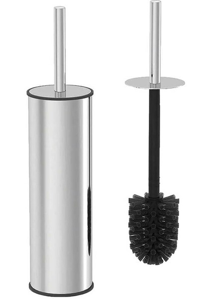 Efor 488S Kromajlı Tuvalet Wc Fırçası - Çelik Fırçalık Siyah
