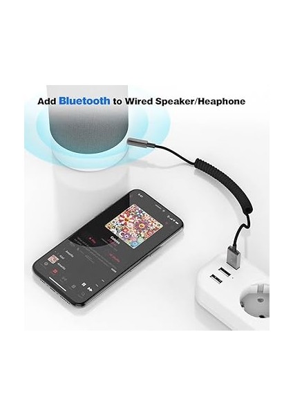 5.0 Aux Araç Kiti - 3.5mm Jack Bluetooth Alıcı, Eller Serbest Mikrofonlu, Araba ve Ev Ses Sistemleri Için Kablosuz Müzik Adaptörü fiyatları