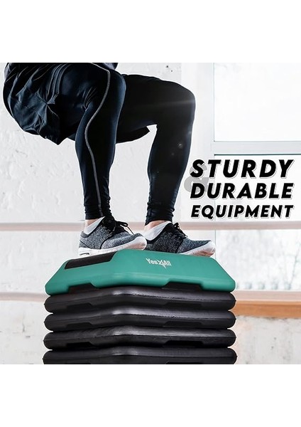 16''X16'' Adjustable High Step Aerobic Platform With 4 Risers, Height-Adjustable 4''-6''-8''-10''-12'' Step Aerobics Platform For Home Gym Exercise Fitness Workout' indirimleri