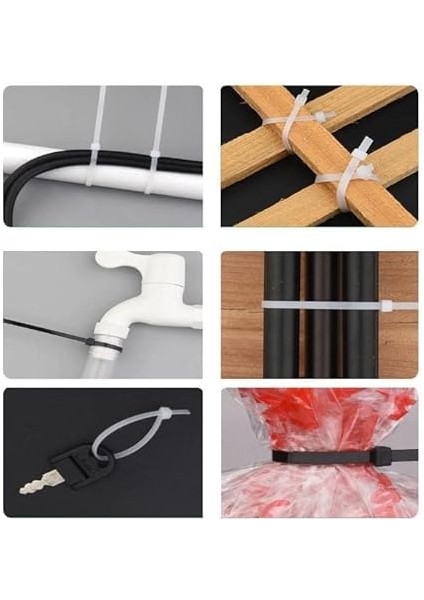 mm Beyaz 30CM Kablo Bağı Plastik Cırt Kelepçe TOPLAYICI-100 Adet fırsatları