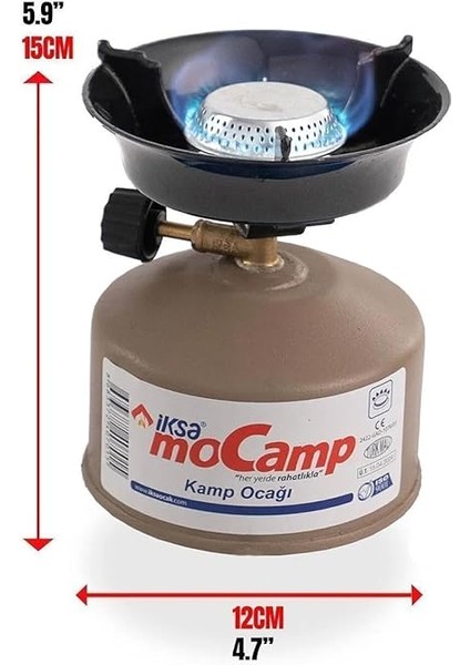 Portatif Piknik Ocağı, Kamp, Balık, Tatil, Yolculuk Ocağı, Çakmak Gazlı Çalışır, 150DK Yanma Süresi, 12.5 cm Genişlik, 15 cm Yükseklik, 400 Gr, (Boş Gönderilir), (203), Gri fiyatları