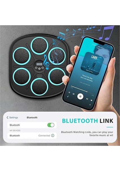 Boks Makinesi - 9 Farklı Mod ve 9 Hız Ayarı, Bluetooth Hoparlörlü, Yumruk Absorbe Edici, LED Işıklı Boks Makinesi, Eldiven Hediyeli, Çocuklar ve Yetişkinler Için Eğitici Duvar Boks Makinesi fırsatları