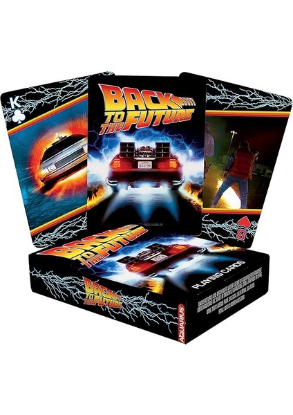 Geleceğe Dönüş Oyun Kartları - Favori Kart Oyunlarınız Için Geleceğe Dönüş Temalı Kart Destesi - Resmi Lisanslı Bttf Ürünleri ve Koleksiyon Ürünleri, Siyah, Kırmızı, Sarı, 2,5 x 3,5