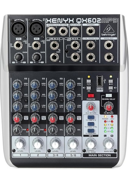 QX602MP3 6 Kanal Mp3'lü Mikser