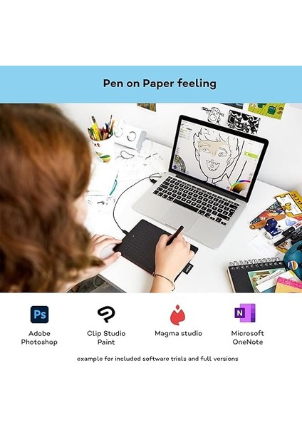 Basınca Duyarlı Kalemli Tek Kalem Tablet, Windows, Mac ve Chromebook Için Uygun, Küçük, Siyah / Kırmızı fiyatları