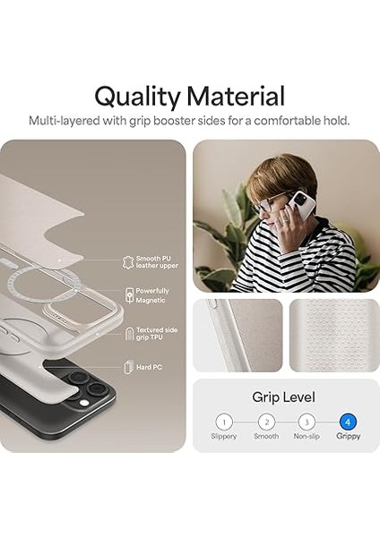 Ciel By Cyrıll iPhone 16 Pro Max Magsafe Kılıf Kajuk Mag Hava Kanalı Teknolojisi™ Askeri Sınıf Koruma Cream Vegan Deri Kapak - ACS08396 indirimleri