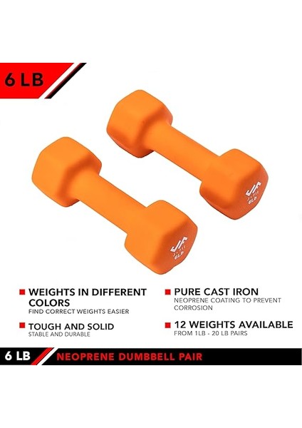 Dambıl El Ağırlığı Çiftleri ve Setleri - Neopren ve Vinil Dambıl Çiftleri Seçenekleri Veya 7 Neopren Dambıl Raf Seti Seçenekleri - Premium Kaymaz, Renk Kodlu Altıgen Şekilli El Ağırlıkları fırsatları