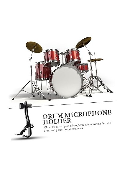 4ADET Geçirmez Davul Mikrofon Kelepçesi Taşınabilir ve Dayanıklı Mikrofon Standart Davul Setleri Için Uygun modelleri