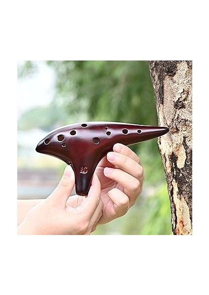 Ocarina 12 Delikli Alto C Hasır Füme Seramik Piccolo, Songbook Boyun Askılı Çanta ile Yetişkinler Için Müzik Aleti fiyatları