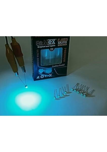 Adet T3-T4-T5 Duy Uyumlu Mini LED Ampul Kilometre Gösterge Ambians Aydınlatma Buz Mavisi fiyatları