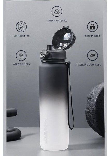 Fiftyfifty 500ML Çift Renk Softtouch Ff Collection Tritan Su Matarası Siyah-Beyaz modelleri