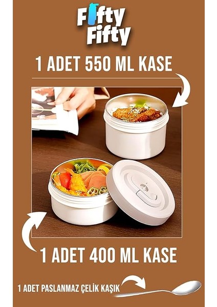 Çelik Yemek Termosu Isı Yalıtımlı 2 Kaseli 1.8lt Sızdırmaz Vakumlu Kap Taşıma Askılı -FF10081 indirimleri