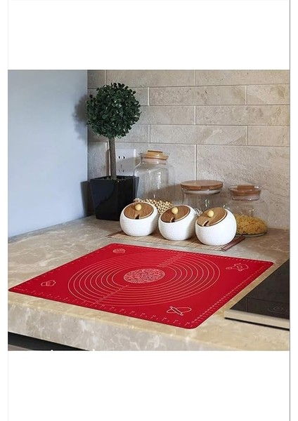 Home 65X45 Kırmızı Hamur Açma Matı (Kırmızı, 65X45) fırsatları