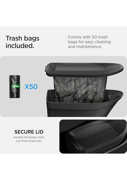 Tesla Model Y (2024-2023) Çöp Kutusu ve 50 Adet Çöp Torbası Siyah TO281 - ACP09183 indirimleri