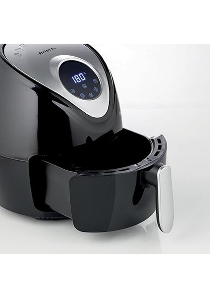 Airy Fryer Digital 4616, Sıcak Hava Fritözü 3,5 Litre, 60 Dakikalık Zamanlayıcı, LCD ve Dokunmatik Ekran, 7 Pişirme Kademeli, Maksimum Sıcaklık 200 °c, 1300 W, Siyah modelleri