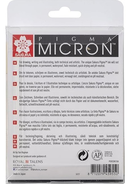 Pigma Micron Teknik Çizim Kalem Seti 10'lu fiyatları