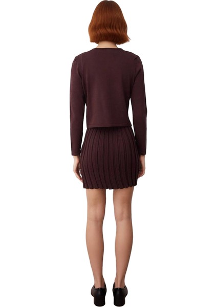 Kadın Skater Kalıp Bisiklet Yaka Triko Hırka ve Mini Elbise Takımı Günlük Kombinler Için Şık Seçim fırsatları