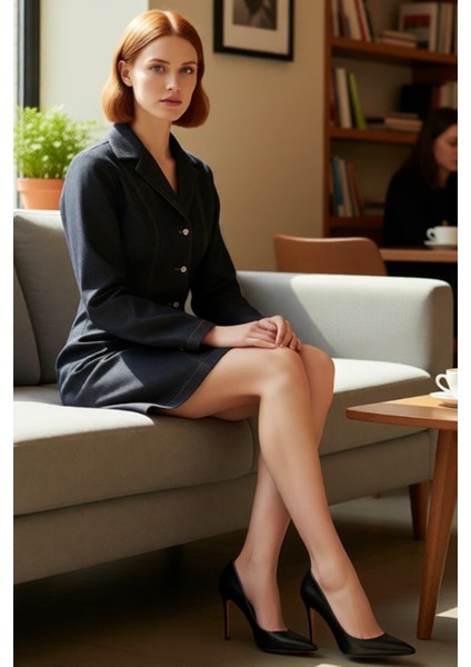 Kadın A Line Kalıp Uzun Kollu Gömlek Yaka Mini Denim Elbise 100 Pamuklu Günlük Şıklık Kaliteli fiyatları