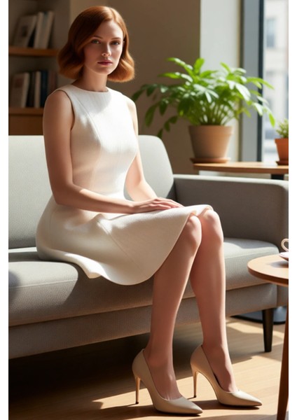 Kadın Skater Kalıp Bisiklet Yaka Tüvit Dokuma Düz Mini Elbise Şık Gündüz Gece Kullanım Kış Sezonu fiyatları