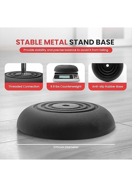 Evrensel Kompakt Tabanlı Mikrofon Standı - 2,8 Ila 5 Ft Yüksekliği Ayarlanabilir Ağır Hizmet Tipi Hafif Stüdyo Zemin Ayaklı Mikrofon Tutucu, Standart 5/8" Mikrofon Adaptörü - (Çift) indirimleri