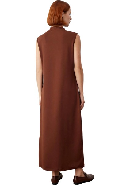 Kadınlar Için Düz Dalgıç Kolsuz Maxi Shift Elbise Modern ve Rahat Şıklık Sunarak Konfor Verir fırsatları