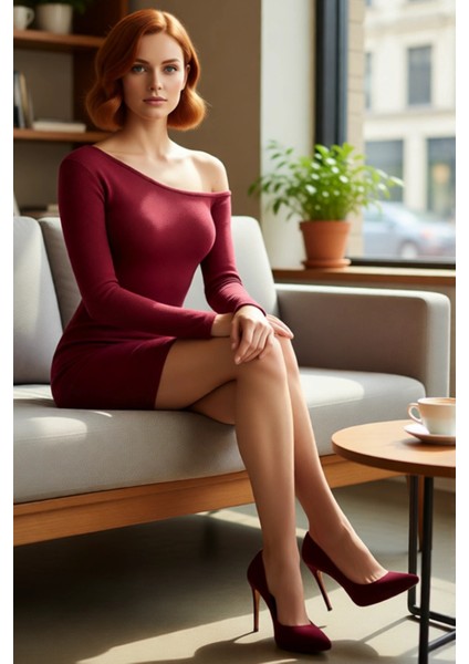 Kadın Bodycon Asimetrik Yaka Uzun Kollu Fitilli Örme Mini Elbise Gündüz Gece Davet Stili Kaliteli fiyatları