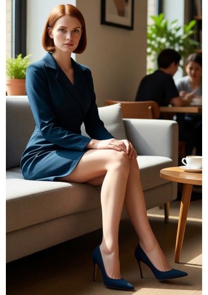 Kadın Kruvaze Ceket Yaka Mini Elbise Dokuma Kumaşıyla Smart Iş Görünümü Sunar Kaliteli fiyatları