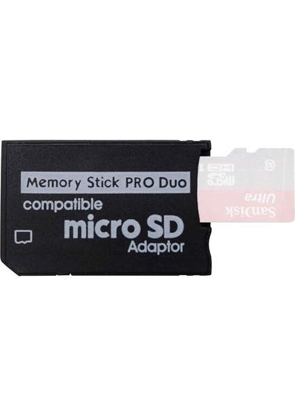 Mikro Sd Memory Stick Pro Duo Kart Okuyucu Psp ile Uyumlu Ms Pro Duo Kartı Adaptörü Tek Yuvalı Tf Bellek Mini Sd Kart Dönüştürücü