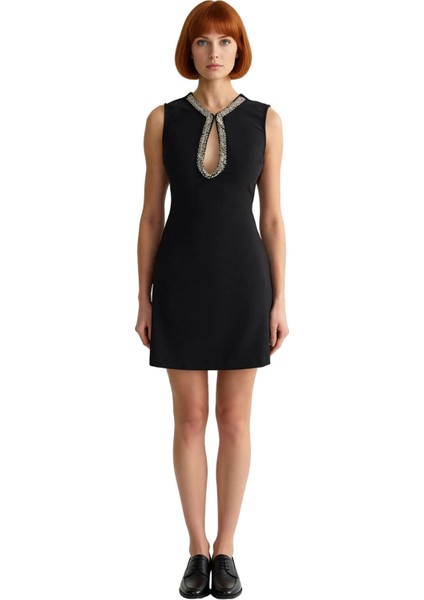 Kadın Parlak Taş Detaylı Kolsuz Mini Abiye Elbise Şık Gece ve Mezuniyet Davetleri Için Kaliteli modelleri