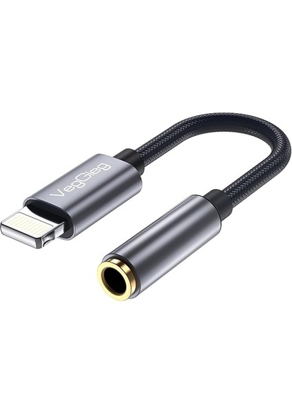 iPhone Lightning To 3.5mm Örgülü Kulaklık Dönüştürücü Adaptör