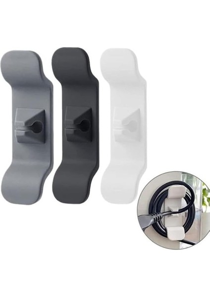 Home 6 Adet Yapışkanlı Airfrey Tost Makinesi ve Küçük Mutfak Aletleri Için Kablo Düzenleyici, Pratik ve Temiz Görünüm Sağlayan, Kolay Montajlı Kablo Yönetim Seti