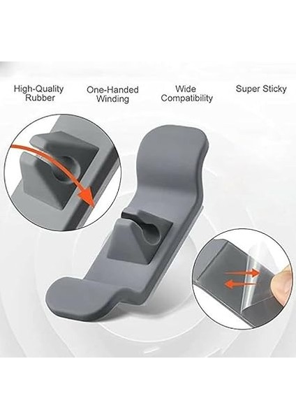 Home 6 Adet Yapışkanlı Airfrey Tost Makinesi ve Küçük Mutfak Aletleri Için Kablo Düzenleyici, Pratik ve Temiz Görünüm Sağlayan, Kolay Montajlı Kablo Yönetim Seti fiyatları