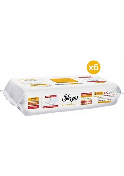 Easy Clean Arap Sabunu Katkılı Mopa Uyumlu Yer Temizlik Havlusu&amp;mendili 6X50 (300 Yaprak) fırsatları