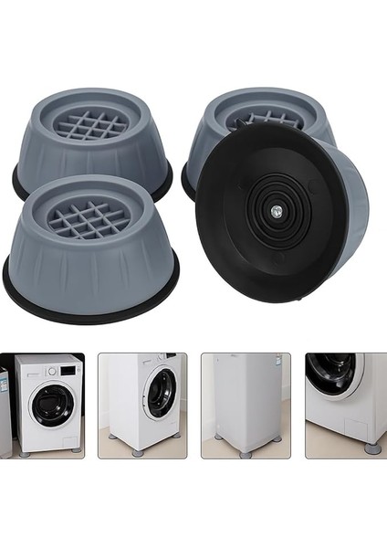Gürültü Engelleyici ve Kaymaz Titreşim Önleyici Makine Ayağı Pedleri – Çamaşır ve Bulaşık Makinesi, Kurutma, Kanepe, Koltuk, Beyaz Eşya Için Stoper Ayak 4’lü Set