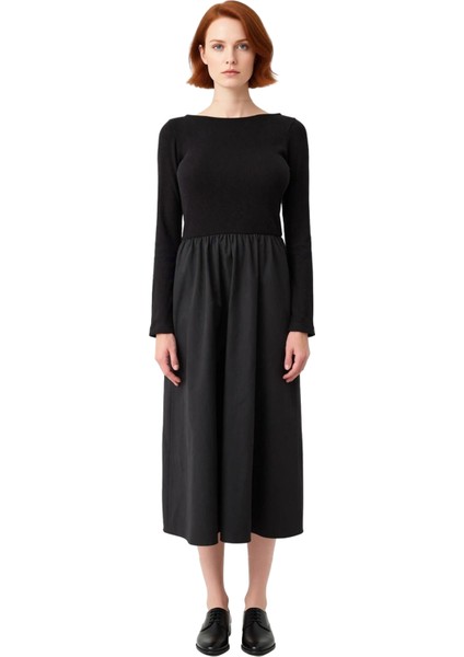 Kadın Soğuk Havalar Için Uzun Kollu Örme Dokuma Kışlık Maxi Elbise Skater Kalıp ve Günlük Konfor fiyatları