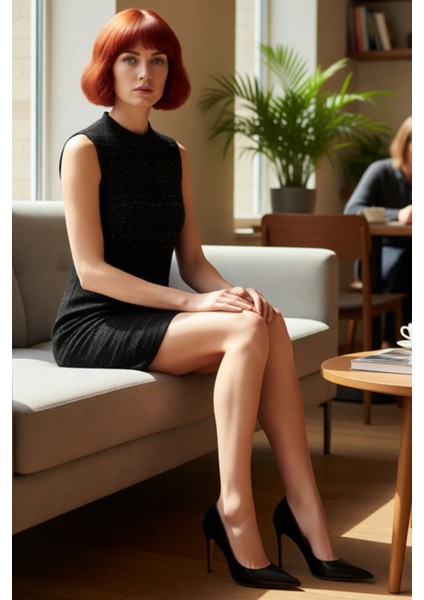 Kadın Kahverengi Dokulu Shift Kalıp Kolsuz Mini Triko Elbise Kış ve Sonbahar Şıklığı Için Ideal fiyatları