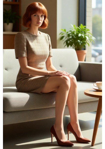 Kadın A Kesim Dokuma Mini Elbise Bisiklet Yaka Kısa Kollu Şık ve Konforlu Ilkbahar Sonbahar Tasarımı fiyatları