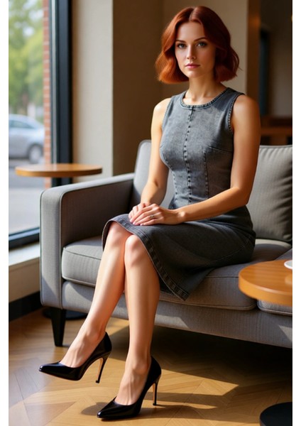 Kadın Bodycon Kesim Kolsuz Bisiklet Yaka Denim Midi Elbise Rahatlık ve Şıklığı Birleştiren Stil fiyatları