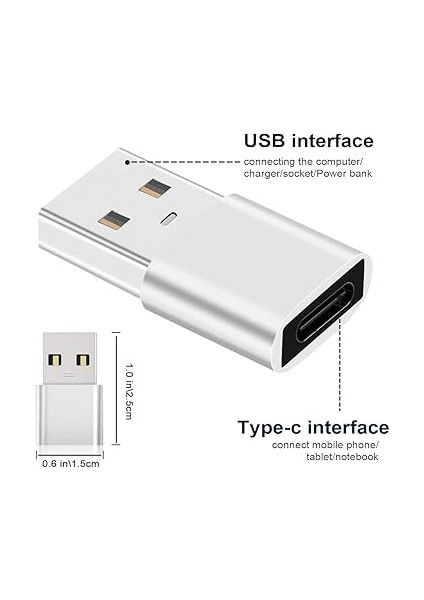 Usb-C To USB 3.0 Adaptör | Type-C Dişi - USB 3.0 Erkek Dönüştürücü | Yüksek Hızlı Data ve Şarj | Tak-Çalıştır | Telefon, Tablet, Laptop Uyumlu Gümüş fiyatları