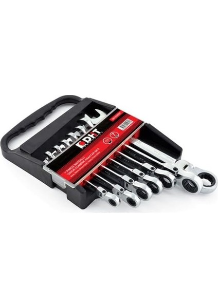 7'li Mafsallı Cırcır Kombine Anahtar