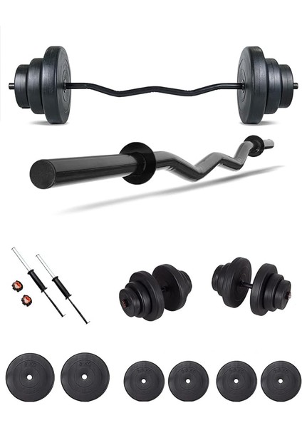 Z Bar Dambıl Seti ve Fitness Ağırlık Seti 25 kg
