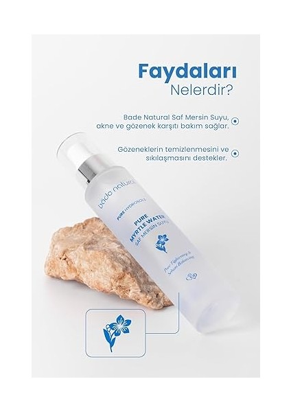 Natural Mersin Suyu Gözenek Sıkılaştırıcı TONIK%100 Doğal ve Saf 100 ml fiyatları