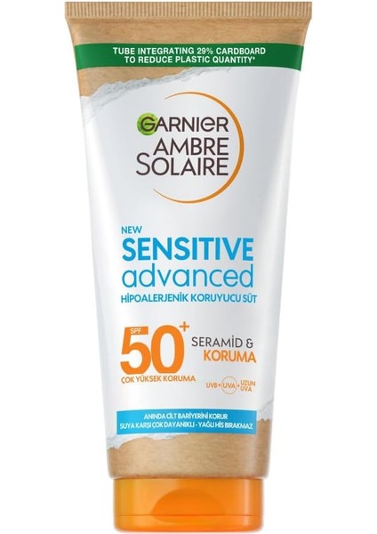 Ambre Solaire Sensitive Advanced Hipoalerjenik Güneş Koruyucu Süt SPF50+ 175ML