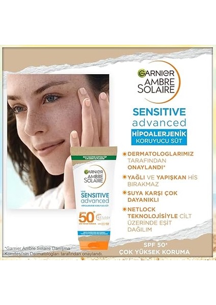 Ambre Solaire Sensitive Advanced Hipoalerjenik Güneş Koruyucu Süt SPF50+ 175ML modelleri