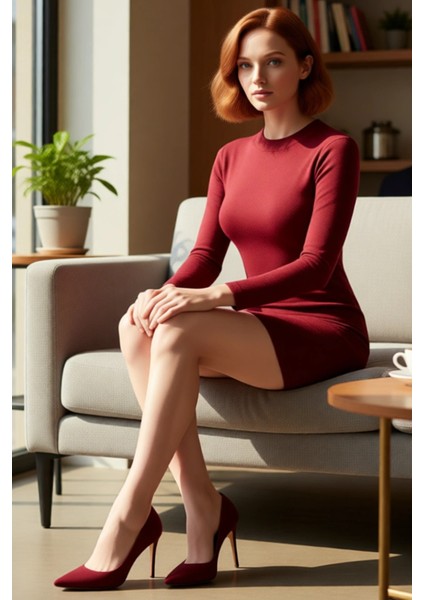 Kadın Bodycon Mini Uzun Kollu Fitilli Örme Elbise Bisiklet Yakalı Rahat Günlük Şıklık Sunar fiyatları