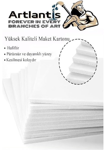 Maket Kartonu Beyaz Fotoblok 5 mm 50X70 cm 5 Adet Hobi Sanat Okul Köpüklü Straforlu Maket Kartonu fiyatları