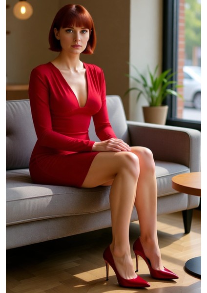 Kadın Uzun Kollu V Yaka Vücudu Saran Mini Elbise Şık Gece Davetleri Için Ideal Bodycon Kesim fiyatları