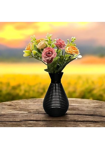 Amaçlı Siyah Cam Vazo - Çiçek, Koku Çubukları ve Dekoratif Kullanım Için Şık Tasarım modelleri