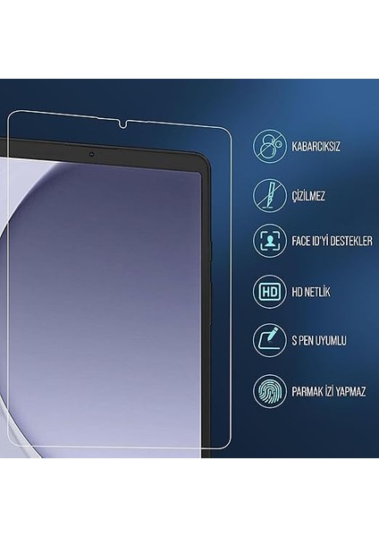 Samsung Tablet Için Tasarlanmış Uçtan Kenara Kapsama Tam Koruma Dayanıklı Temperli Cam (Galaxy Tab A9 X110) fiyatları